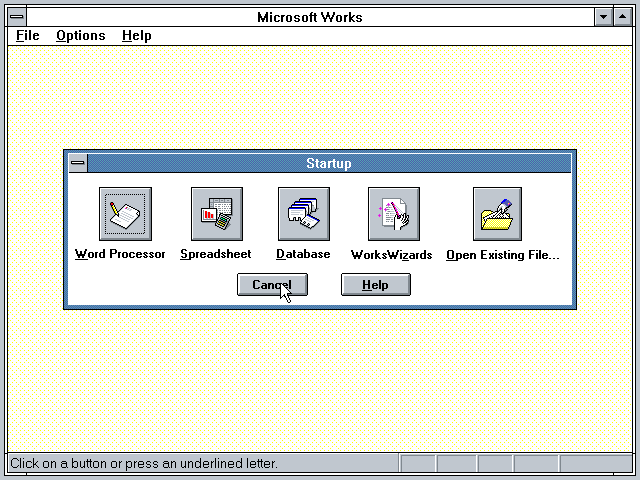 microsoft works spreadsheet format