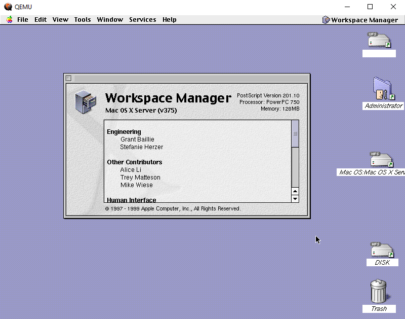 Mac OS X Server 1.0 — WinWorld